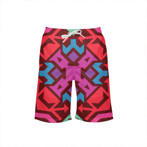 KC0277_1-05 Boys All-Over Print Swim Trunks