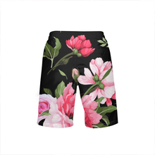 flowers Boys All-Over Print Swim Trunks